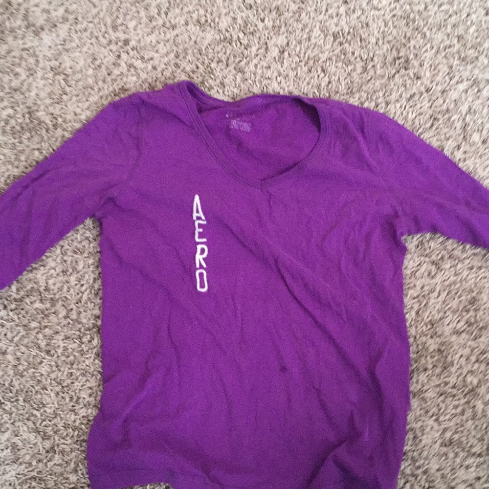 A plum purple aero shirt